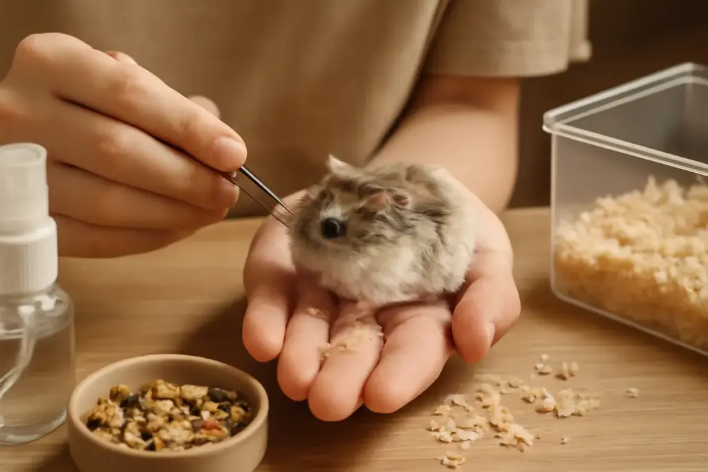 Cura del criceto russo durante la muta: piccoli gesti che evitano problemi futuri