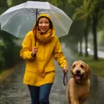 Passeggiate con il cane sotto la pioggia: trucchi per evitare raffreddore e mantenere l’allegria